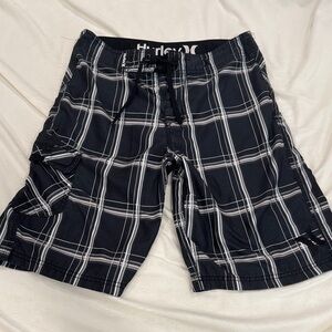 Hurley Checkered Black and White “Phantom” Board Shorts